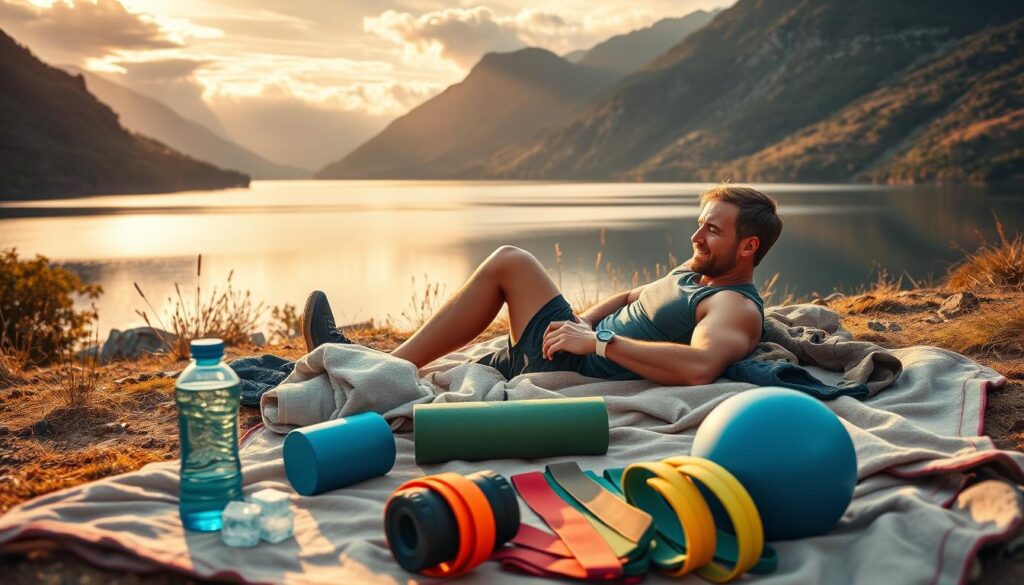 muscle recovery, soreness relief, foam rolling, active rest, stretching stiffnes