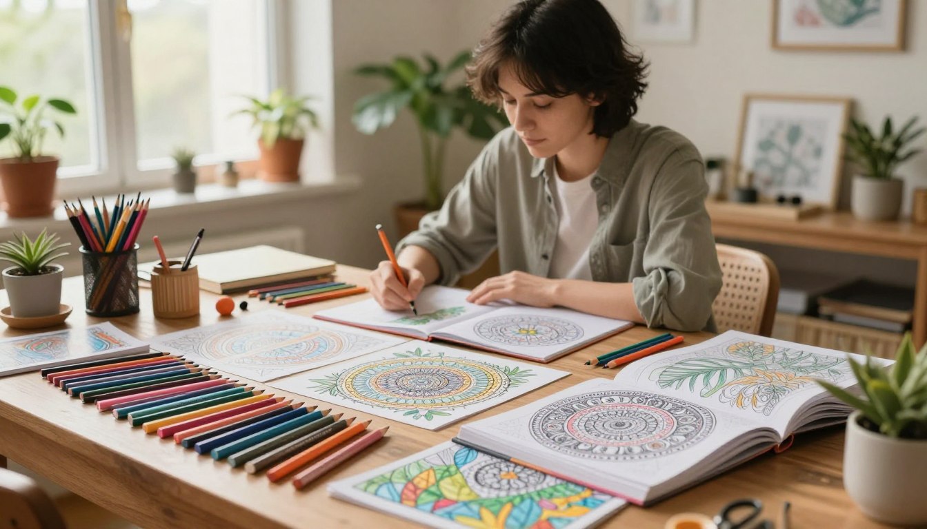 mindfulness coloring, adult coloring benefits, inspirational affirmations