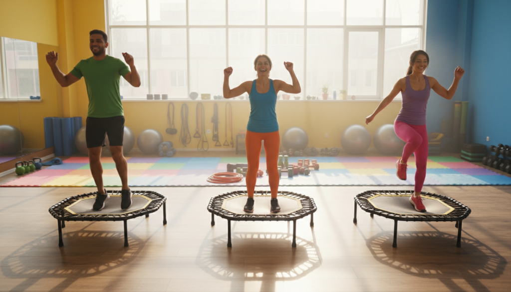 Low-impact workout · Rebounder exercise benefits · Joint-friendly fitness