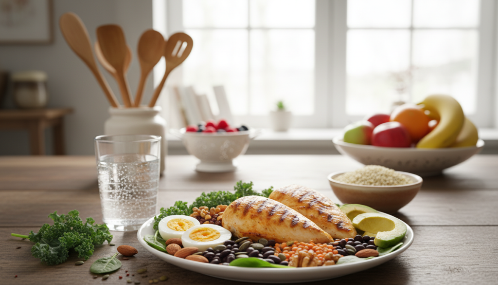 high protein diet, satiety, weight loss nutrition, muscle preservation, hunger m