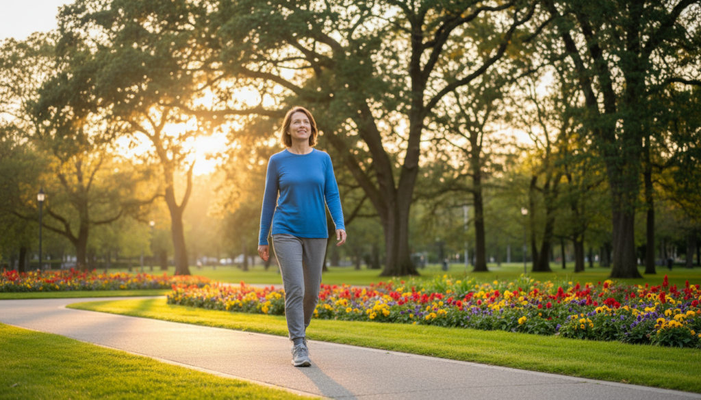 Slow and steady, low impact, joint-friendly, slow walking, fat burning