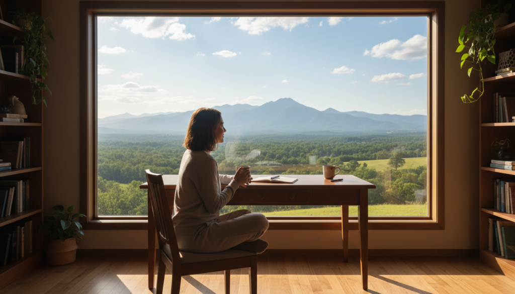 overview effect at home, perspective shift, cognitive reframing, spiritual growt