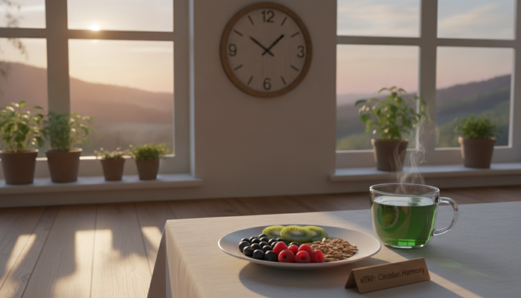 Early Time-Restricted Feeding, eTRF, intermittent fasting window, circadian