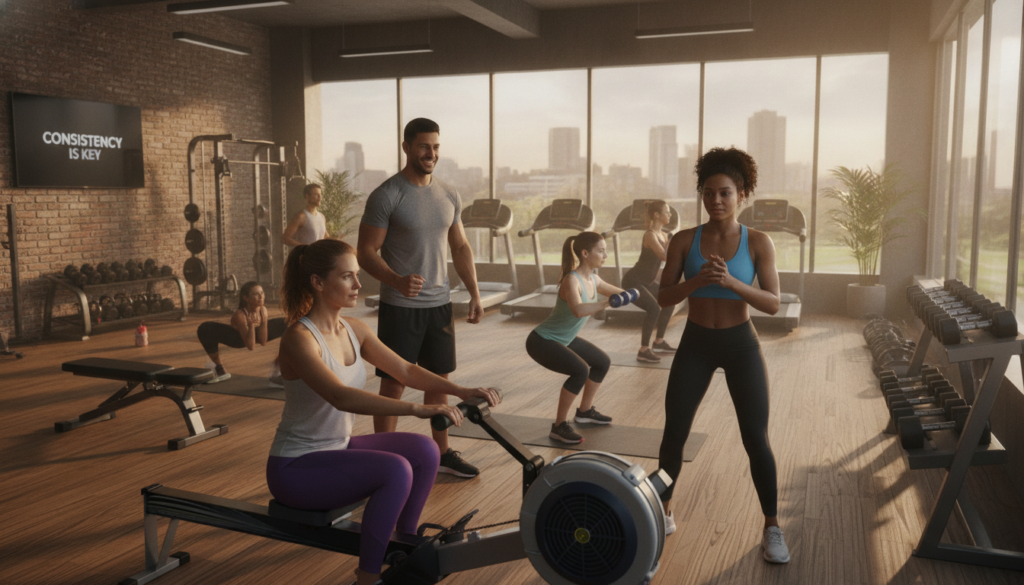 fitness motivation, fitness consistency, staying consistent with exercise,